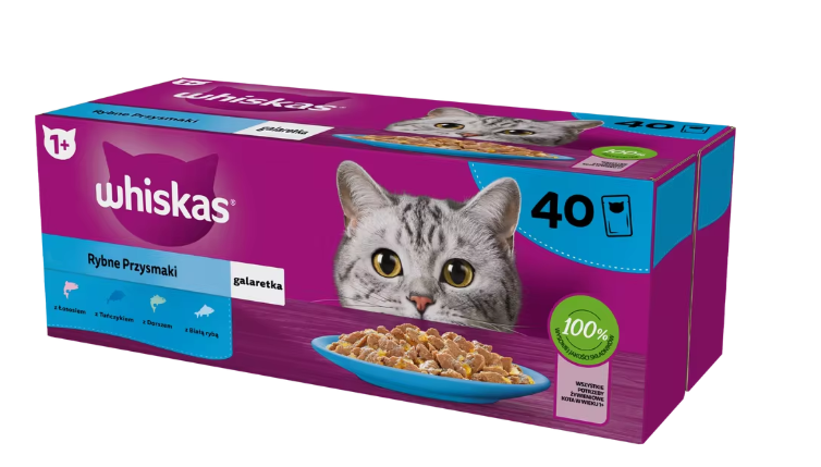 Karma Whiskas Adult Rybne Przysmaki 40x